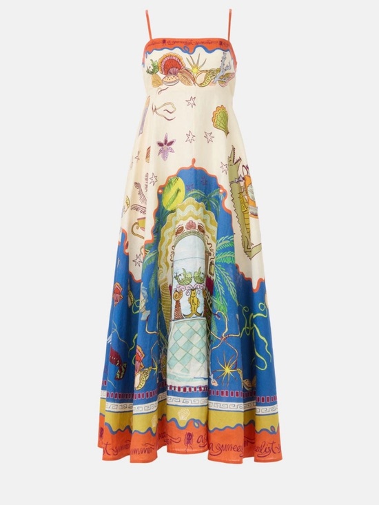 Alemais Dresses & Skirts - Alémais Linen Surrealist Sundress